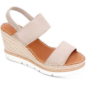 Gentle Souls by Kenneth Cole Womens Elyssa Two-Band Tan Espadrilles NWOB
